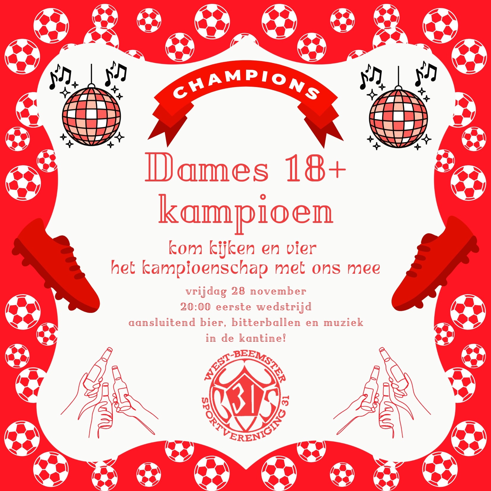 WBSV Dames 18  Kampioen!